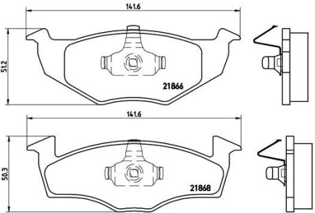 Комплект тормозных колодок из 4 шт. дисков BREMBO P85025