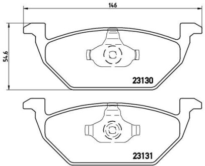 Колодка гальм. диск. AUDI A3, SEAT CORDOBA, SKODA, VW передн. BREMBO P 85 041 (фото 1)