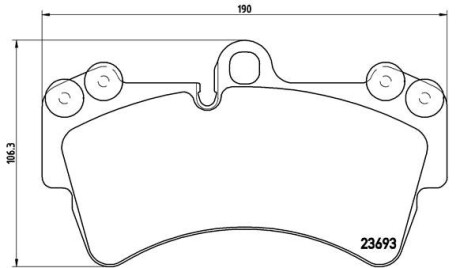 Комплект гальмівних колодок BREMBO P 85 065