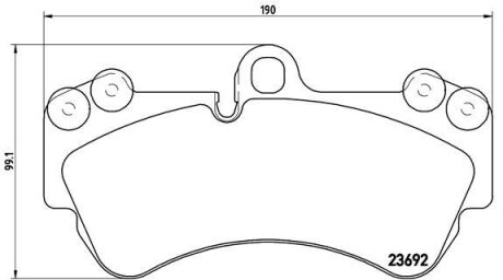 Тормозные колодки BREMBO P85069