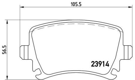 Колодка гальм. диск. AUDI A4, SEAT, SKODA, VW задн. BREMBO P 85 073