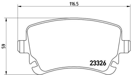 Комплект гальмівних колодок BREMBO P85076