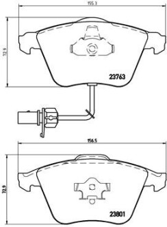 Колодка гальм. диск. AUDI A4, A6, ALLROAD передн. BREMBO P 85 084