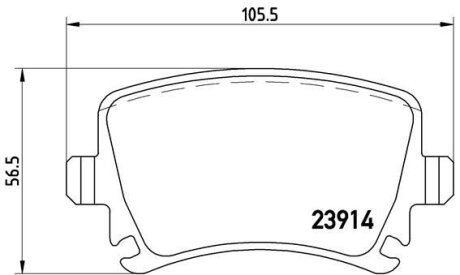 Комплект гальмівних колодок BREMBO P 85 095