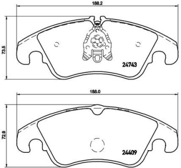 Колодка гальм. диск. AUDI A4 передн. BREMBO P 85 098