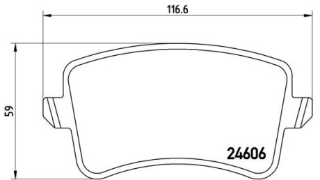 Комплект гальмівних колодок BREMBO P85099