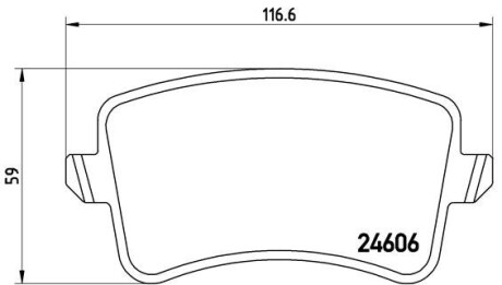 Колодка тормозов. диск. AUDI A4 задняя (выр-во) BREMBO P 85 100