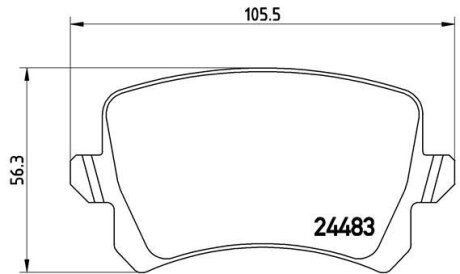 Комплект тормозных колодок из 4 шт. дисков BREMBO P85109X