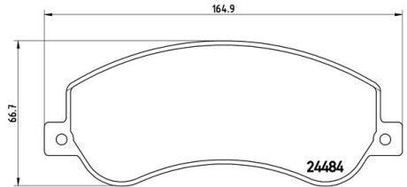 Колодка тормозов. диск. FORD TRANSIT передн. (выр-во) BREMBO P 85 115