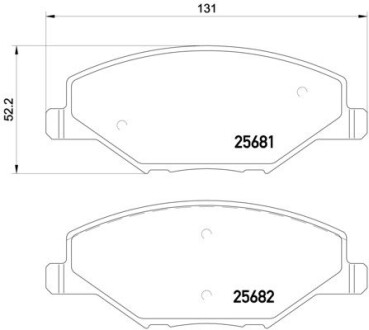 Колодка гальм. диск. SKODA FABIA 1.2-1.6 2007-2014, VW POLO 1.6 2010 - передн. BREMBO P 85 121