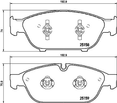 Колодка тормозов. диск. AUDI A8 3.0 4.2TFSI QUATTRO,3.0 4.2TDI QUATTRO 09 - передн. (выр-во) BREMBO P 85 127