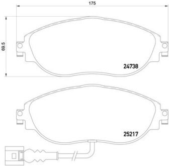 Комплект гальмівних колодок BREMBO P85131