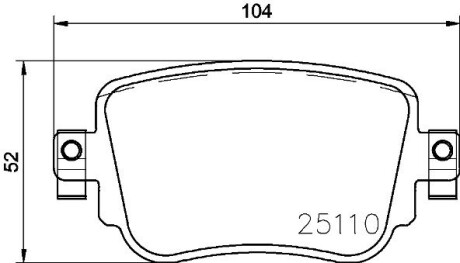 Комплект гальмівних колодок BREMBO P85140