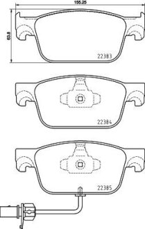 Гальмівні колодки пер. A4/A5 1.4 tfsi 2.0-3.5 TDI 15- BREMBO P 85 153