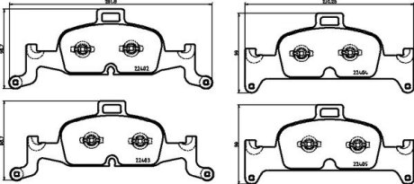 Гальмівні колодки пер. Audi Q5 16- BREMBO P 85 164