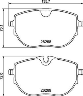 Тормозные колодки, дисковые. BREMBO P85187