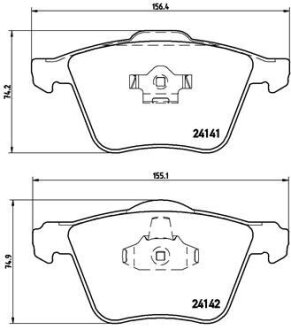 Комплект тормозных колодок из 4 шт. дисков BREMBO P86018