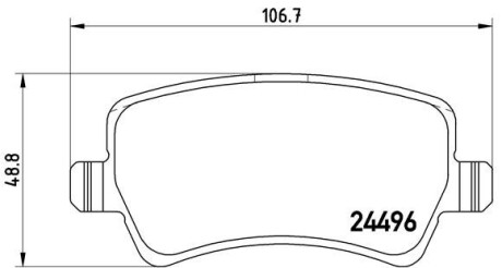 Комплект гальмівних колодок BREMBO P86021 (фото 1)