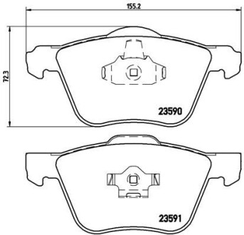 Комплект гальмівних колодок BREMBO P86022