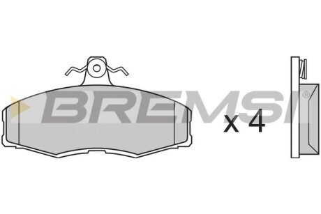 Гальмівні колодки пер. Ford Sierra 82-93/Skoda Felicia 94-02 (TRW) BREMSI BP2208