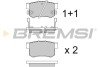 Гальмівні колодки зад. Civic 98-/Accord 90-03 (Akebono) (47,5x89x14,5) BREMSI BP2544 (фото 1)