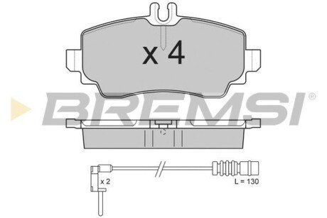 Тормозные колодки пер. MB A-class (W168) 97-04 (TRW) BREMSI BP2763