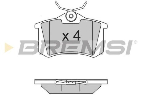 Гальмівні колодки зад. Caddy/Golf/Octavia (TRW) BREMSI BP2806