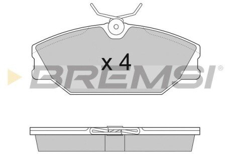 Тормозные колодки пер. Laguna I/Megane I 95-03 (TRW) BREMSI BP2874