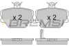 Гальмівні колодки пер. Smart 0.6/0.7/1.0 i/0.8 CDI BREMSI BP2881 (фото 1)