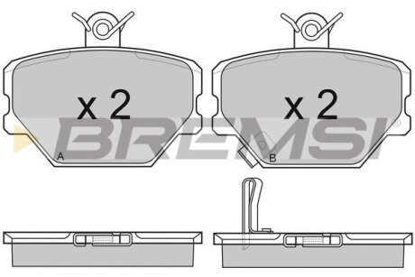 Тормозные колодки пер. Smart 0.6/0.7/1.0 i/0.8 CDI BREMSI BP2881