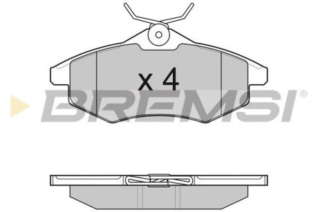 Гальмівні колодки пер. Citroen C2/C3 02- (TRW) (122,5x53x19) BREMSI BP3008