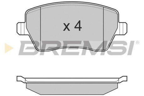 Тормозные колодки пер. Kangoo/Logan 08-/Duster 10- (TRW) BREMSI BP3026