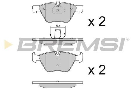 Тормозные колодки пер. BMW 3(E90)/1(E81) 04-13 (ATE) BREMSI BP3108