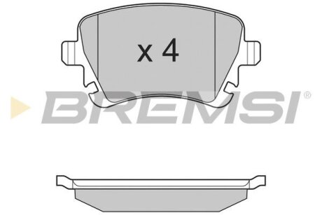 Тормозные колодки зад. Caddy III/Golf V/Audi A4 03- (LUCAS GIRLING) BREMSI BP3130