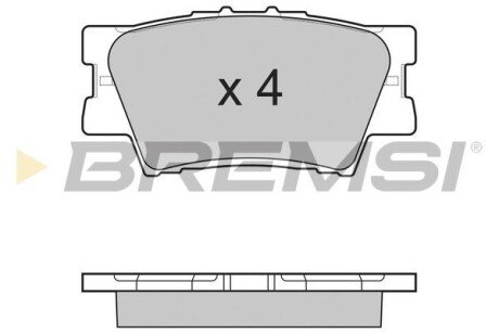 Гальмівні колодки зад. Toyota RAV4 06- (akebono) BREMSI BP3252