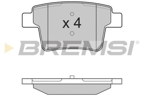 Тормозные колодки зад. X-Type/Mondeo 00-11 (bosch) BREMSI BP3266