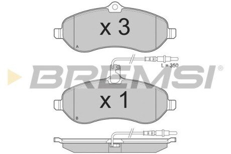 Тормозные колодки пер. Scudo/Expert 07- BREMSI BP3283