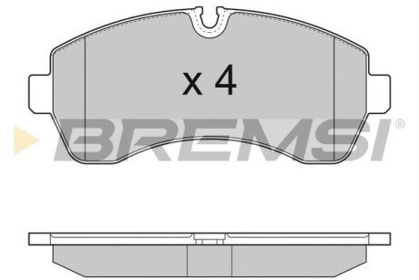 Тормозные колодки пер. Sprinter/Crafter 06- (спарка) BREMSI BP3290