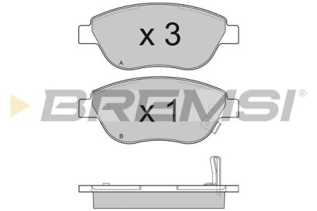 Гальмівні колодки пер. Opel Corsa D 06- (Bosch) BREMSI BP3295