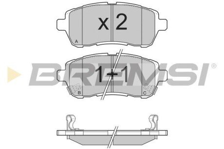 Тормозные колодки пер. Ford Fiesta VI 08- (TRW) BREMSI BP3316