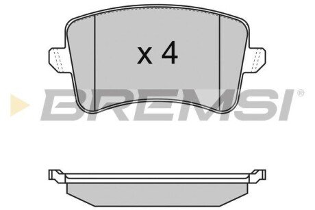 Тормозные колодки зад. A4 07-/Q5 12- (LUCAS GIRLING) BREMSI BP3349