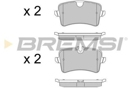 Гальмівні колодки зад. Audi A8 09- BREMSI BP3502