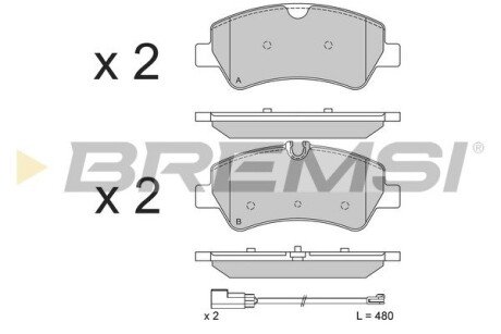 Тормозные колодки зад. Transit (V348) 12- (RWD) BREMSI BP3526