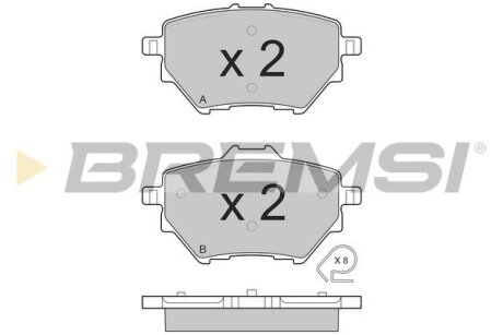 Гальмівні колодки зад. Citroen C4/Peugeot 308 II 13- (Bosch) BREMSI BP3561