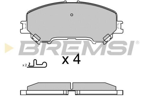 Тормозные колодки пер. Qashqai II/Kadjar 13- (Akebono) BREMSI BP3629