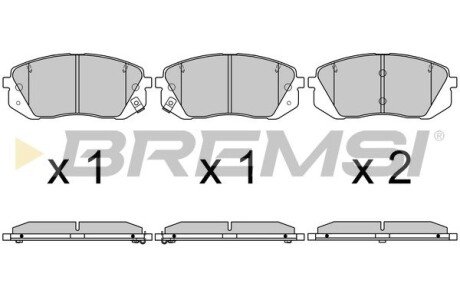 Тормозные колодки пер. Hyundai Tucson/Kia Sportage/Optima 15- (137.8x60.9x16.7) BREMSI BP3754