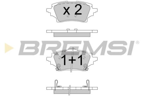 Гальмівні колодки зад. Toyota Camry 17-/Rav4 18-/Lexus RX 15- BREMSI BP3796