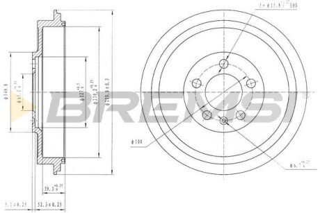 Тормозной барабан Octavia/Polo 96- BREMSI CR5500