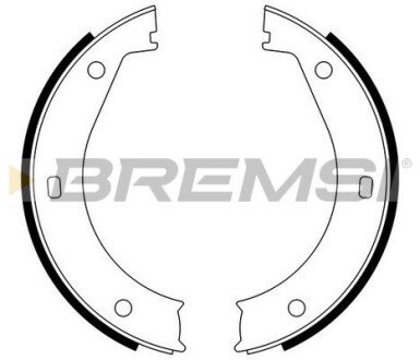 Колодки ручного гальма BMW 5(E28,E34) 81-97/6(E24) 77-89/ 7(E38) 94-01 (ATE) BREMSI GF0076 (фото 1)