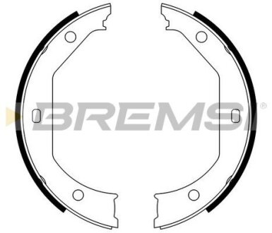 Колодки ручного тормоза BMW 3(E46,E90-92) 00-13/5(E39) 95-04/X1(E84) 09-15 (ATE) BREMSI GF0080